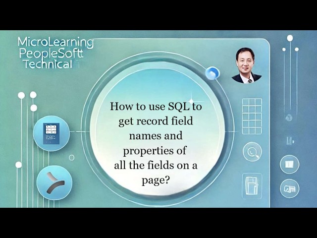 How to use SQL to get the record field names and the properties of all the fields on a page?