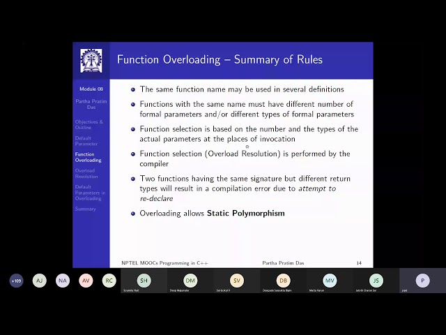 2021_01_13_Programming in C++_Default Parameters and Function Overloading