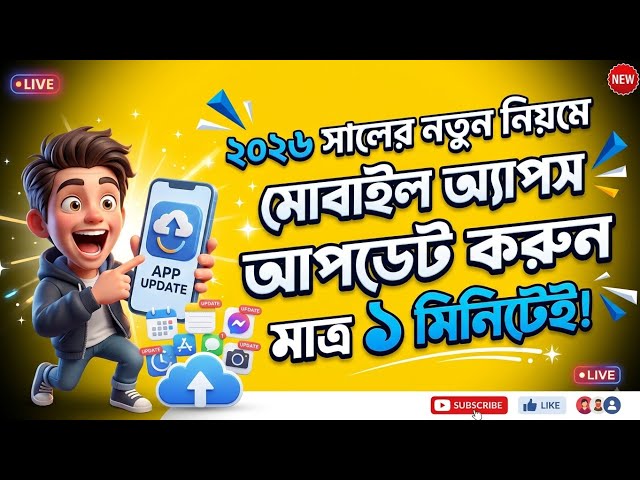How to Update Apps on Android Phone - Play Store Update Bangla Tutorial