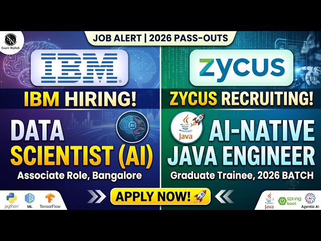 🚨 IBM & Zycus Hiring 2026 | Data Scientist & AI Java Engineer | Freshers & 2026 Batch