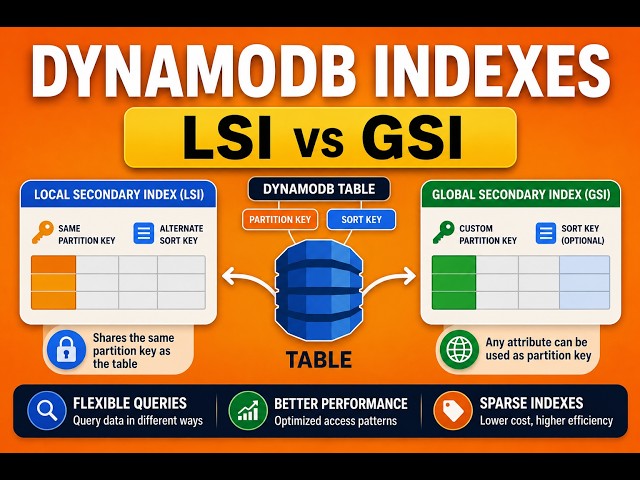 DynamoDB Secondary Indexes Explained | LSI vs GSI Made Simple