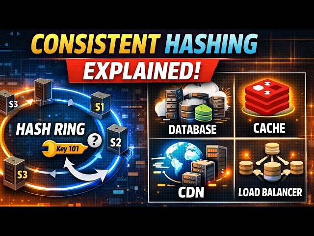 Consistent Hashing Explained | Real-World Examples (DB, Cache, CDN, Load Balancer)