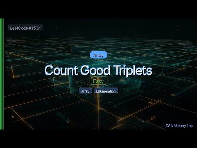 LeetCode 1534: Count Good Triplets — The Array Scan Trick (C#)