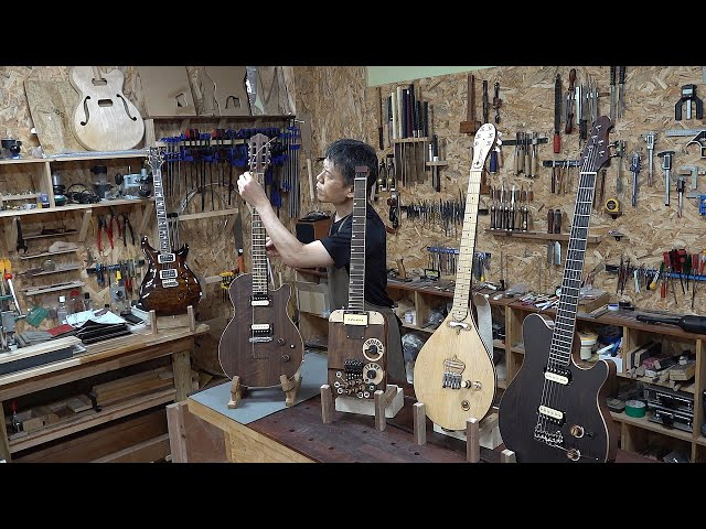 How a Handcrafted Electric Guitar Is Made | Korean Master Luthier