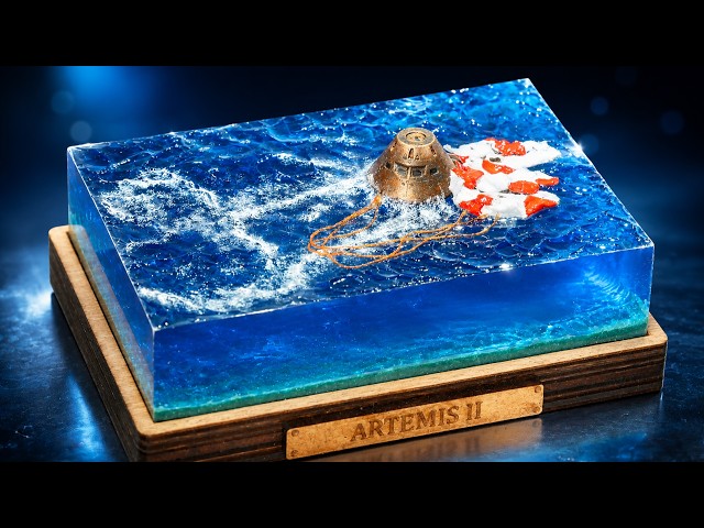 I Made the Artemis II Orion Splashdown in Epoxy Resin | NASA Space Diorama