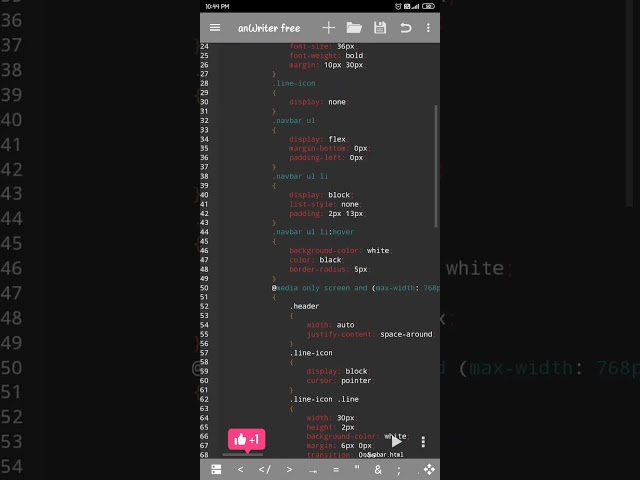 responsive navbar using html css & javascript
