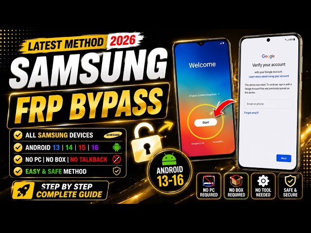 🔥How To Remove FRP Lock On Samsung Galaxy 2026 | Android 13 To16 FRP Bypass | No PC Fast Unlock ⚡