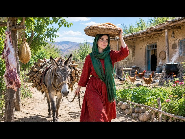 Iran Village Life: Traditional Bread Baking & Amazing Cooking