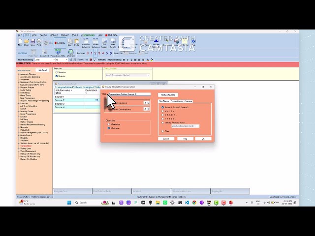Transportation Problem - POM-QM - Operations Research