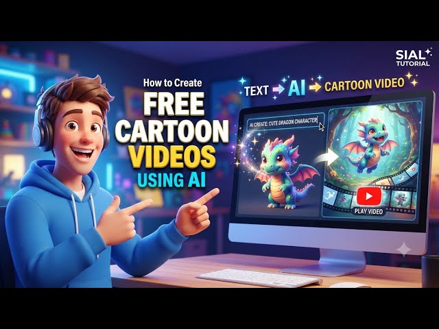 How to Create FREE Cartoon Videos Using AI 🤯 | No Experience Needed | Sial Tutorial