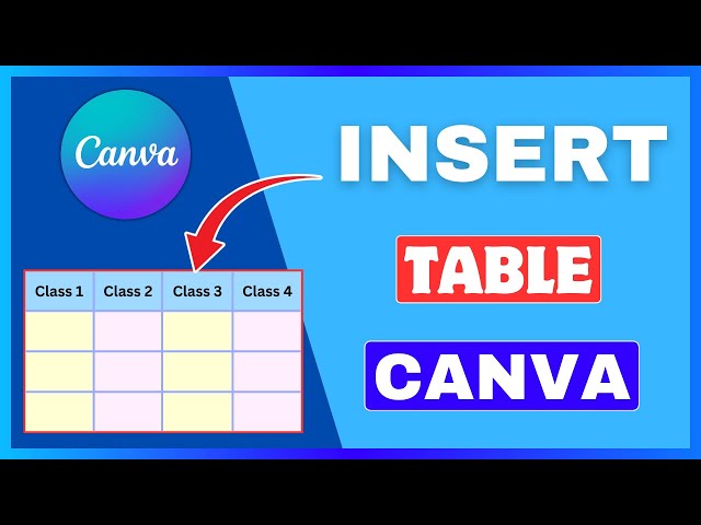 How To Insert A Table In Canva | Add Table In Canva