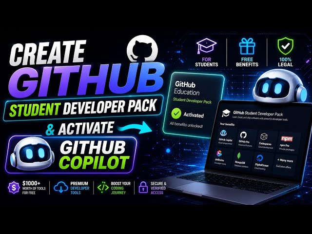 🎓Apply for GitHub Student Developer Pack (Azure + Copilot Pro FREE Guide)