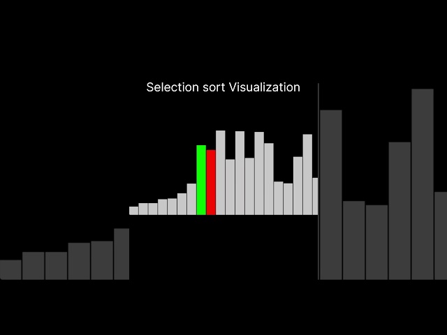 Selection Sort Visualisation #pygame #datastructures #algorithm #coding