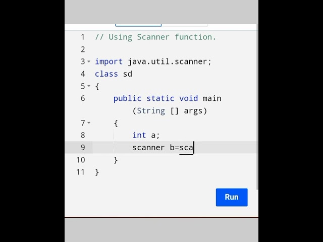 Scanner function using Java Programming language program // Error  java program..