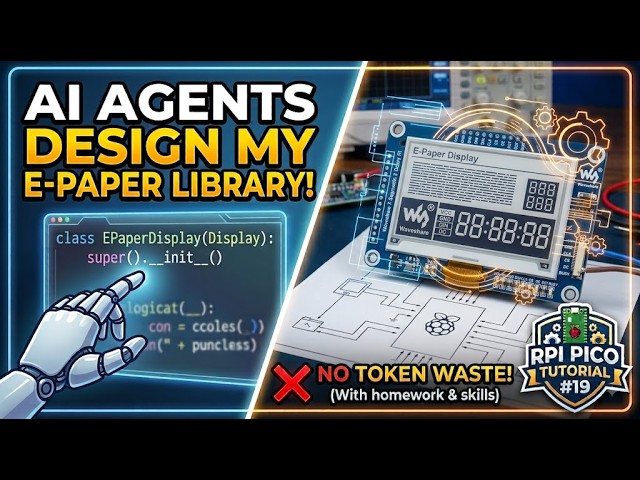 Tutorial 19 - How far can we go for free? Building an E-Paper MicroPython Library with AI Agents! 📜🤖