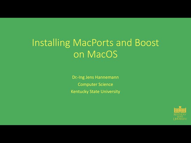 Toolchain Setup - Installing MacPorts and Boost