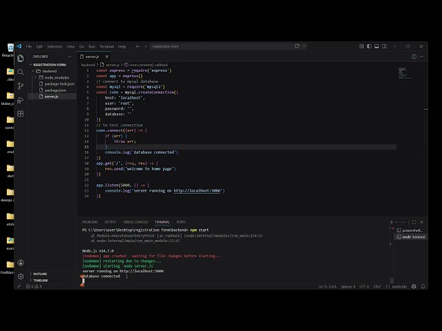 Build Registration Form with React, Node.js & MySQL | Full Stack Tutorial for Beginners