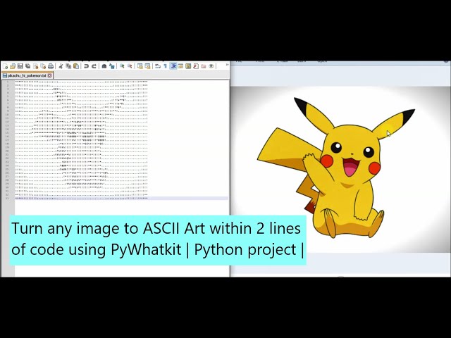 Turn any image to ASCII Art within 2 lines of code  using PyWhatkit  | Python project | write2code |