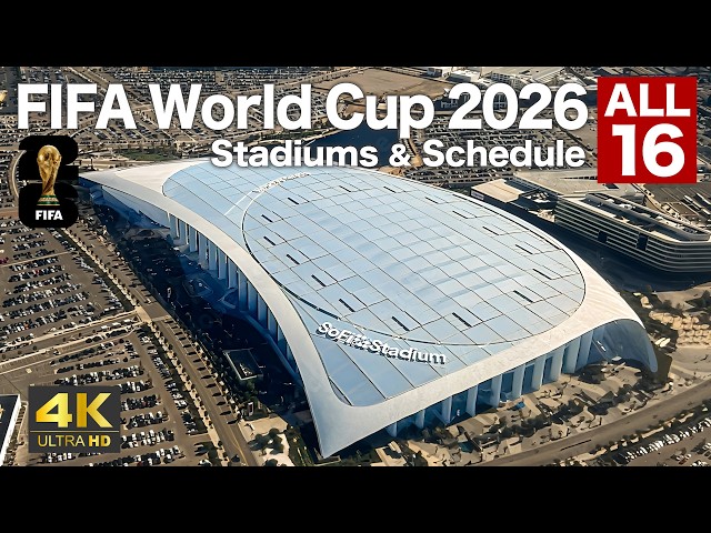FIFA World Cup 2026 Stadiums & Full Match Schedule | 4K Aerial Tour