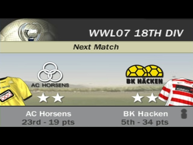 FIFA 07 | WWL 07 18th Division Week 22 Match 4 - AC Horsens vs BK Hacken [AI vs AI]