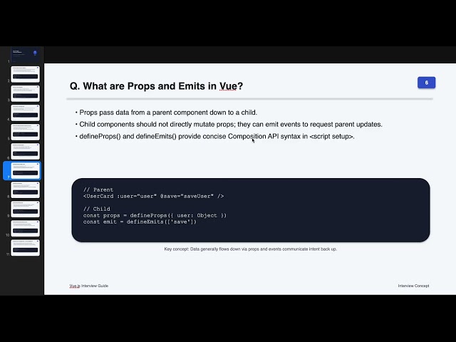 Top 10 Vue.js Interview Questions & Answers | Vue.js Interview Preparation 2026