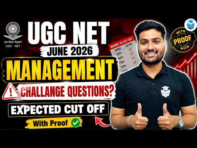 UGC NET June 2026 | Management | Challenge Questions? | Expected Cut Off | With Proof