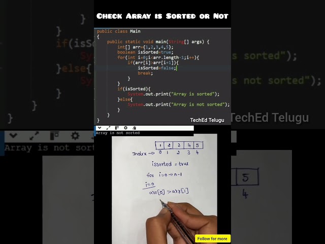 Check If an Array Is Sorted or Not in Java | DSA Interview Question 🔥 #dsa #java #coding