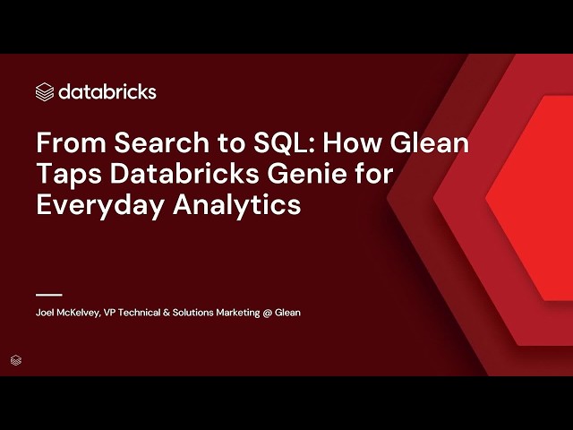 Glean + Databricks Genie: Natural Language Analytics for Every Employee