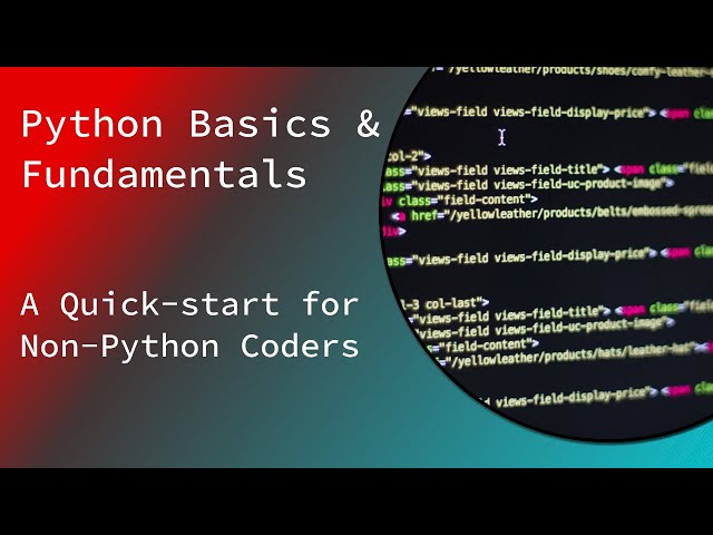 Python Basics & Fundamentals - A Quickstart for Non-Python Coders | @CodeWithShriekDj