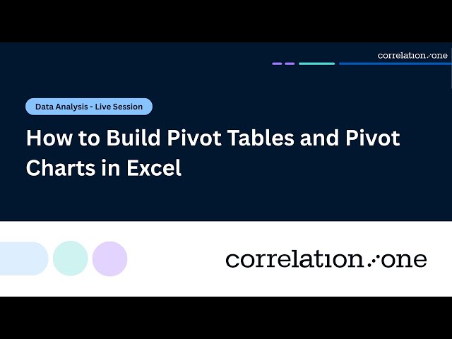 How to Build Pivot Tables and Pivot Charts in Excel