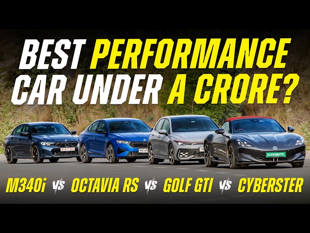 M340i vs Octavia RS vs Golf GTI vs Cyberster | Best Performance Car Under ₹1 Crore? | autoX