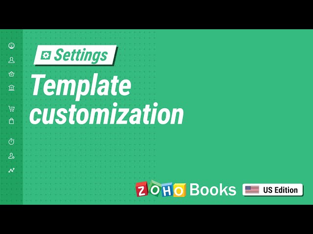 Zoho Books - Template customization