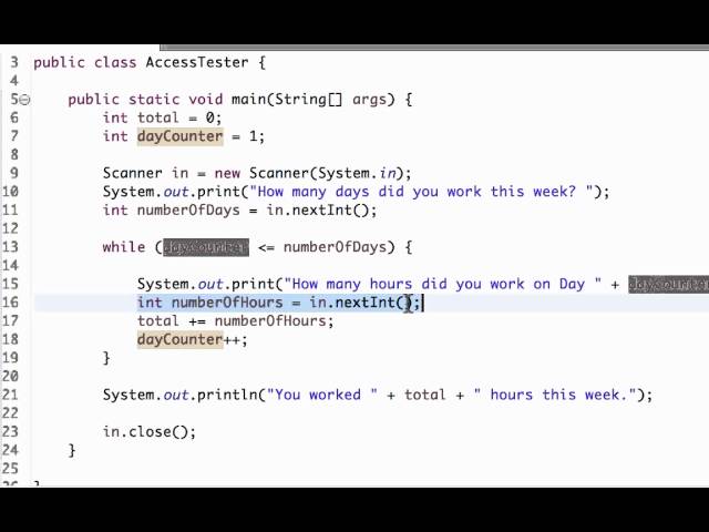 Java Loops - global vs local variables