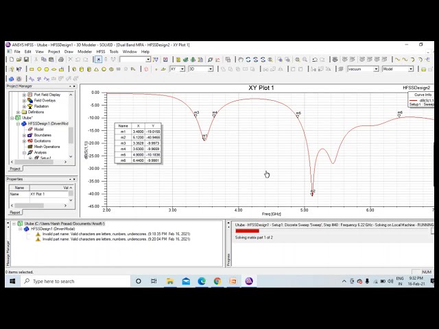 HFSS- DUAL-BAND MICROSTRIP PATCH ANTENNA Design with Simulation.