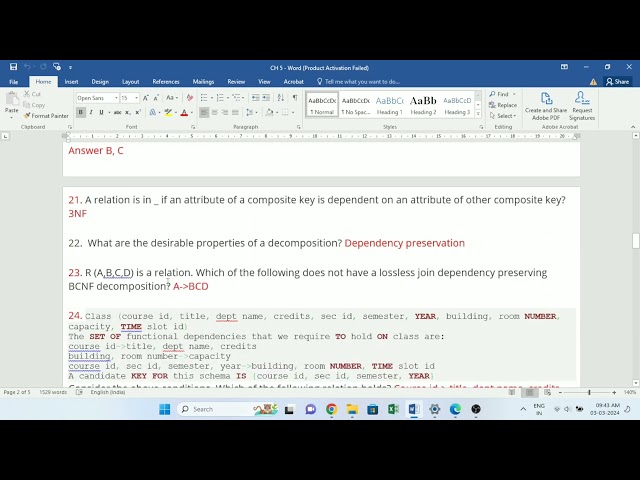 Rpsc Programmer CH 5 Normalozation in Database Management System