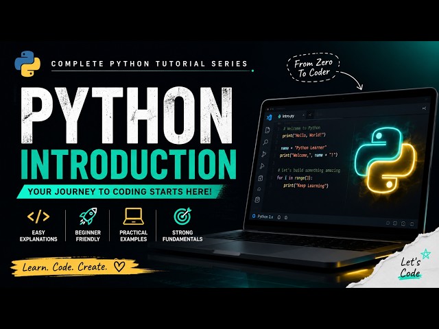 01 - Python Programming Tutorial | Introduction to Python & Basics | CDP Project