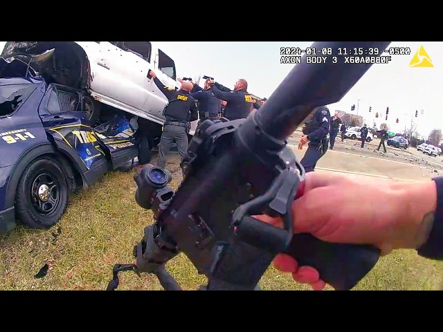 Evil Man Crushes Officer With His Truck