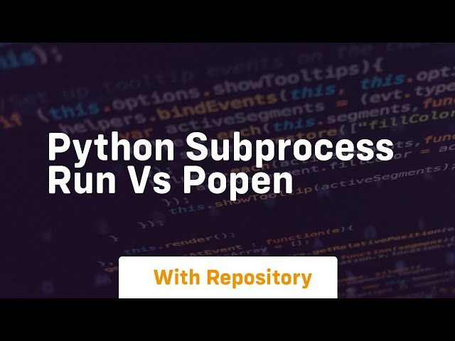 python subprocess run vs popen