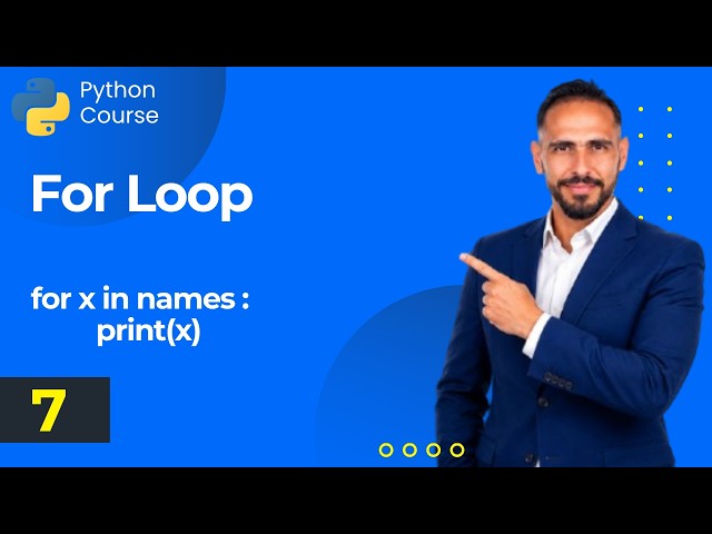 7 - How to Use the for Loop in Python using For Loop | Python Course | Data by Mousa