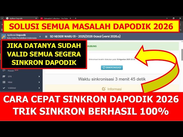 HOW TO SYNC DAPODIK 2026 QUICKLY. SYNCING TRICK 100% SUCCESSFUL