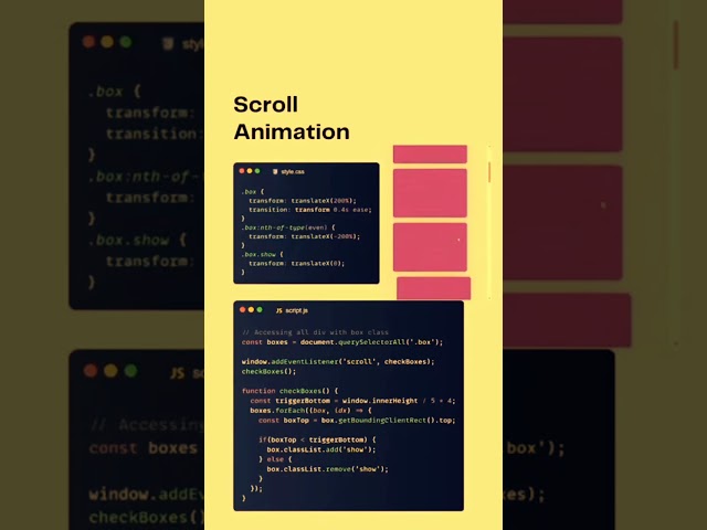 🚀 CSS scroll animation functionality #coding​ #webdevelopment​#scroll #shorts #shortvideo #webdesign