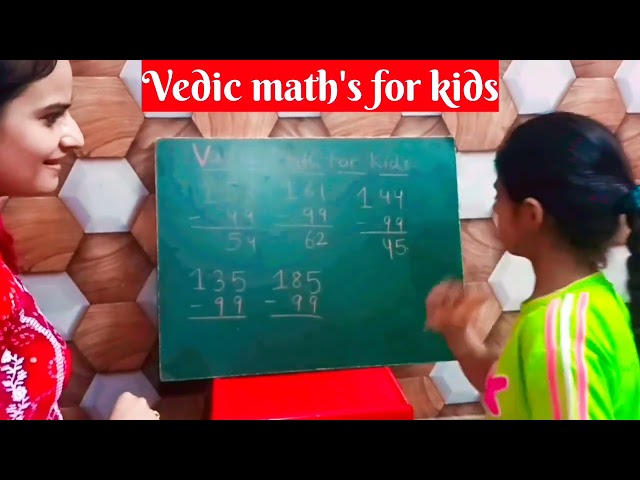Vedic math's for kids ,subtraction short method😯 #mathematicstricksbyneha#Vedic #Study #studywithfun