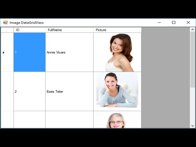 How to Display Images in a DataGridView in C#
