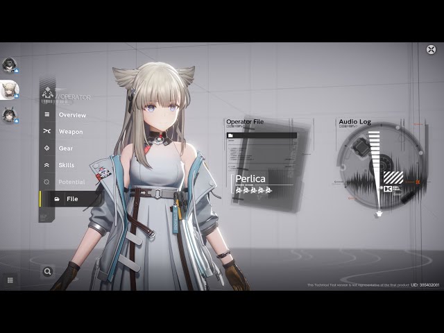 Arknights Endfield Perlica Operator File & Audio Log (EN)