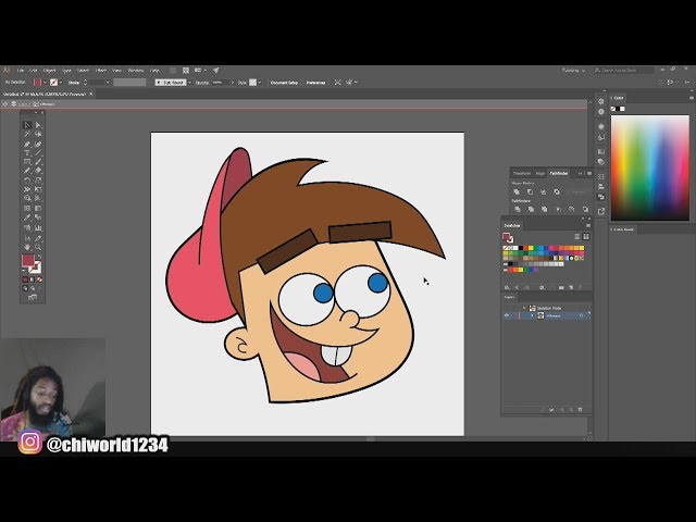 DRAW WITH ME (The Fairly OddParents) - Tutorial ( ADOBE ILLUSTRATOR )