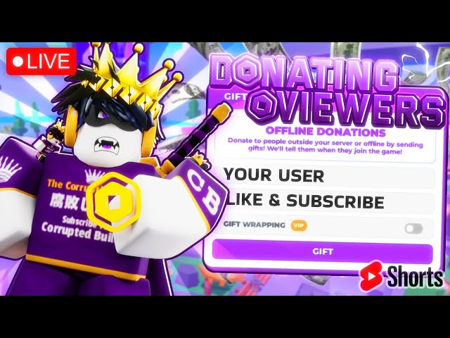 🔴 PLS DONATE LIVE | VTuber Donating ROBUX | Spin the Wheel |🎁TTS ON #shorts