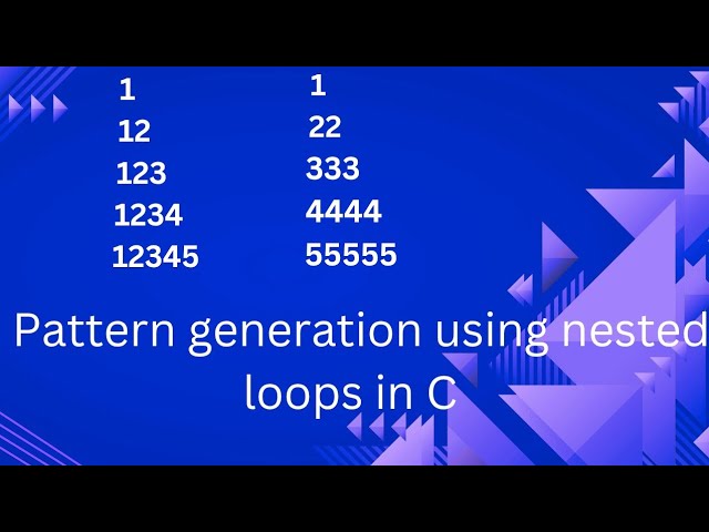  Pattern generation using nested loops in C 