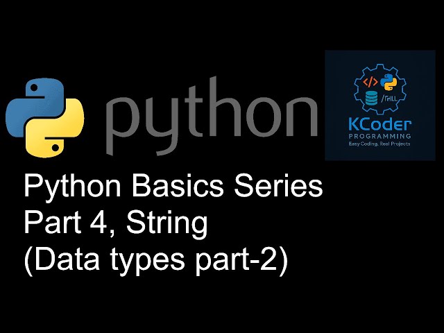Python String Data Type Explained in Hindi | Python basics part 4 #pythontutorial
