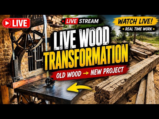 🔴 LIVE: From Rough Timber to Finished Wood Project | Woodworking