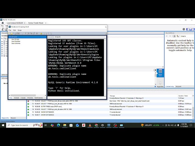 SQL Workbench Orientation , SELECT, CREATE, INSERT INTO, DELETE, UPDATE